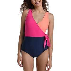 Sonnet Shores Floral Groove Womens One Piece Swimsuit Size 16